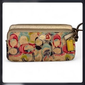 Coach Colorful Circle Pattern Wristlet